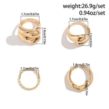 Design sense: simple hugging, smooth curved ring, layered style, niche geometric rings